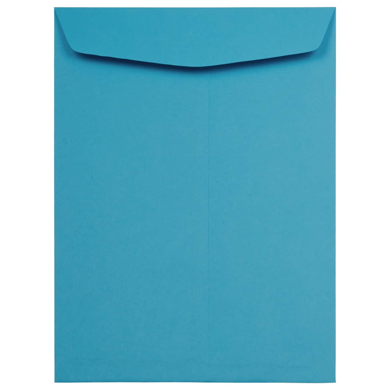 JAM Paper 9" x 12" Brite Blue Hue Open End Catalog Colored Envelopes